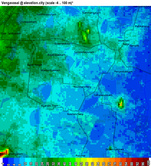 Vengavasal elevation map