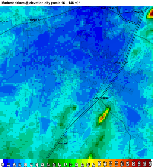 Madambakkam elevation map