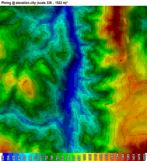 Pining elevation map