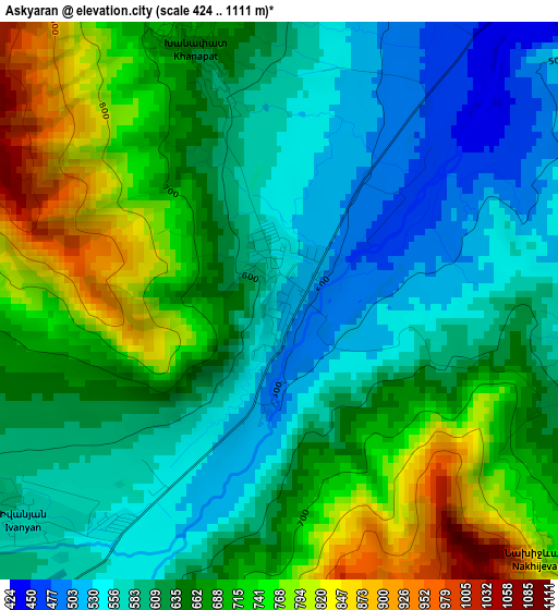 Askyaran elevation map