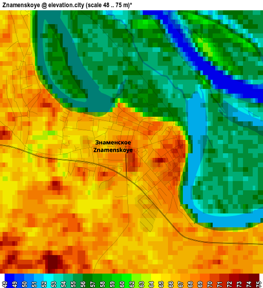 Znamenskoye elevation map