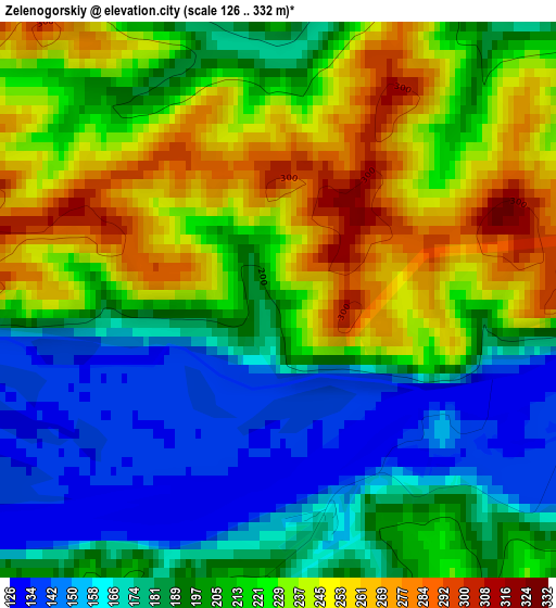 Zelenogorskiy elevation map