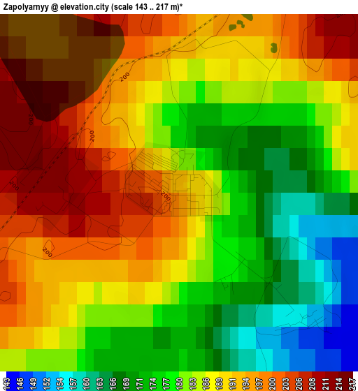 Zapolyarnyy elevation map