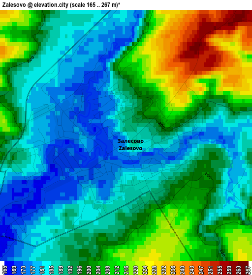 Zalesovo elevation map