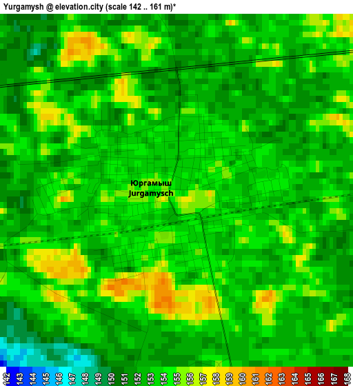 Yurgamysh elevation map