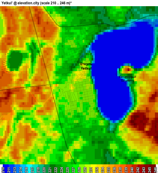 Yetkul’ elevation map