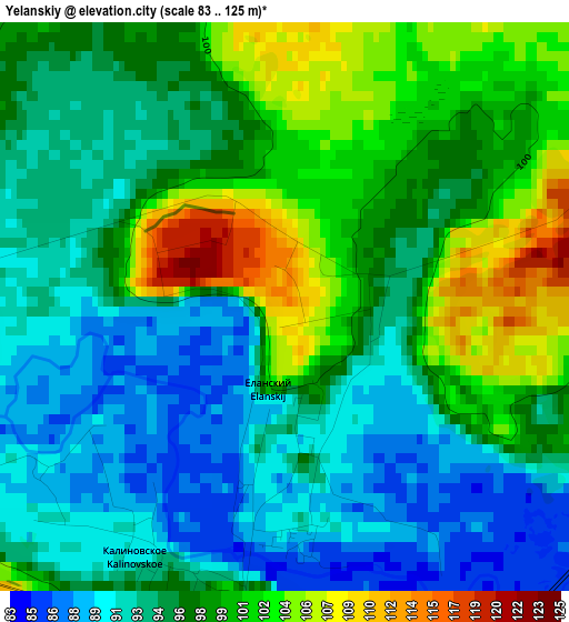 Yelanskiy elevation map