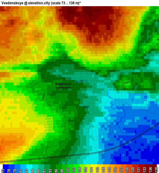 Vvedenskoye elevation map