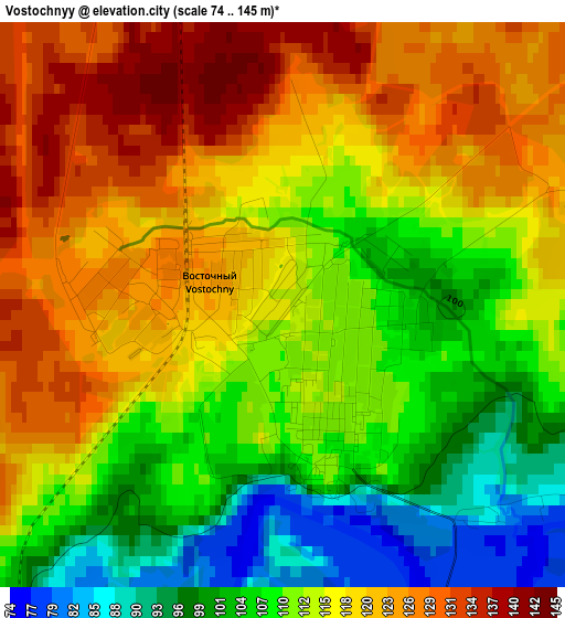 Vostochnyy elevation map