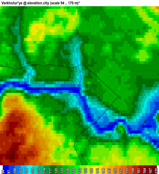 Verkhotur’ye elevation map