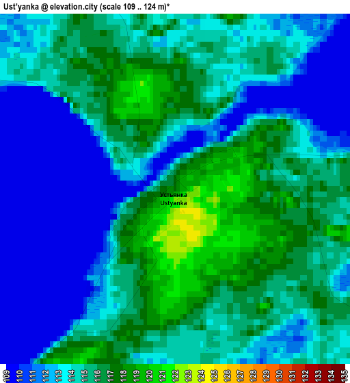 Ust’yanka elevation map