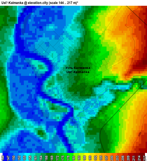 Ust’-Kalmanka elevation map