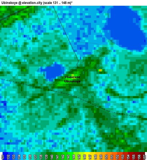 Ubinskoye elevation map