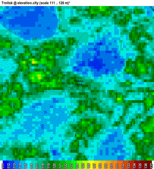 Troitsk elevation map