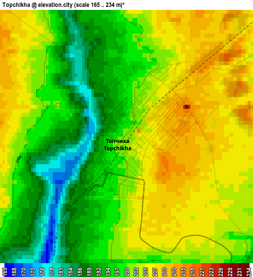 Topchikha elevation map