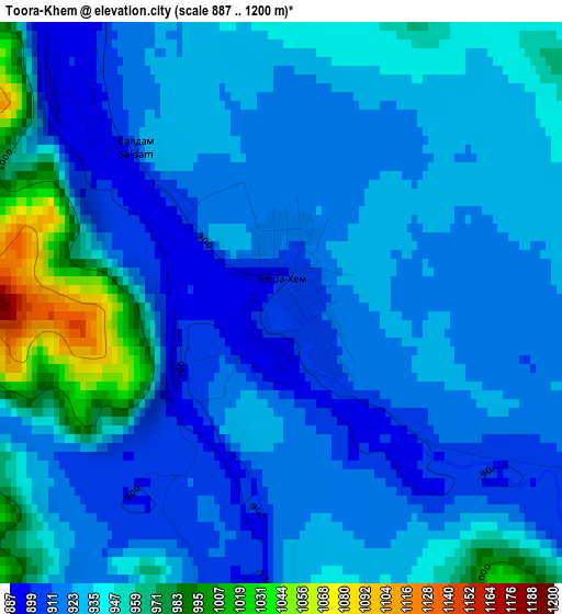 Toora-Khem elevation map