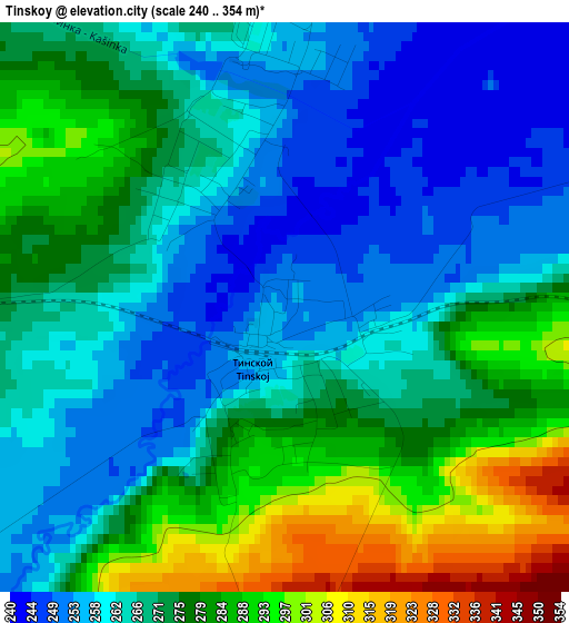 Tinskoy elevation map