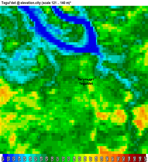 Tegul’det elevation map