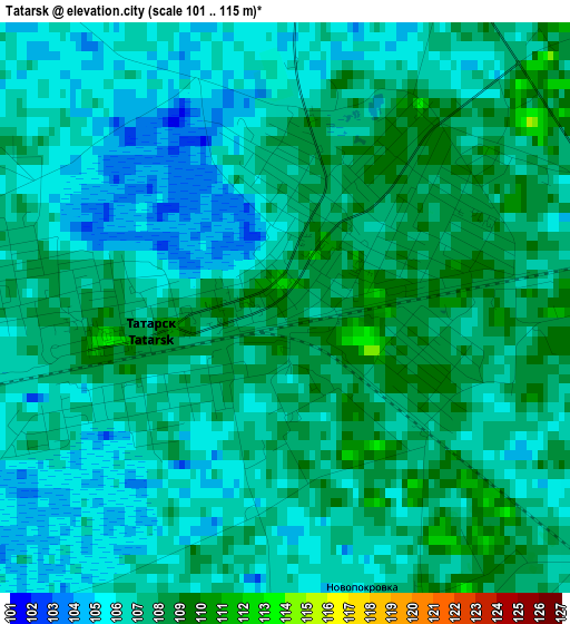 Tatarsk elevation map