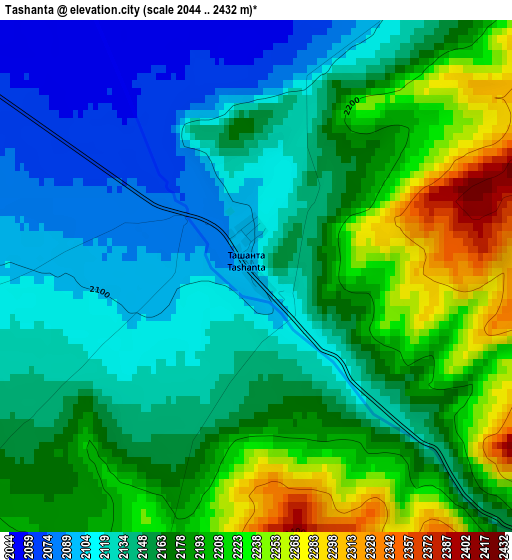 Tashanta elevation map