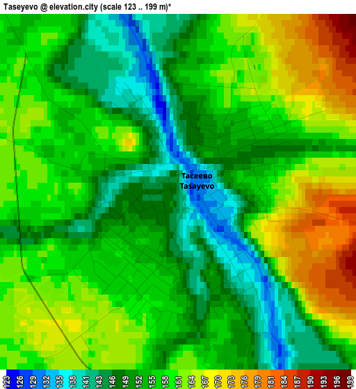 Taseyevo elevation map