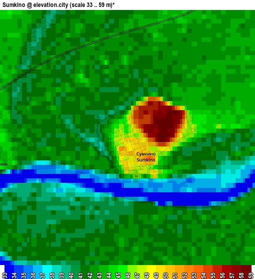 Sumkino elevation map