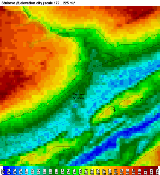 Stukovo elevation map