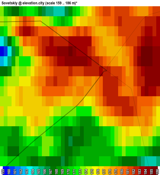 Sovetskiy elevation map