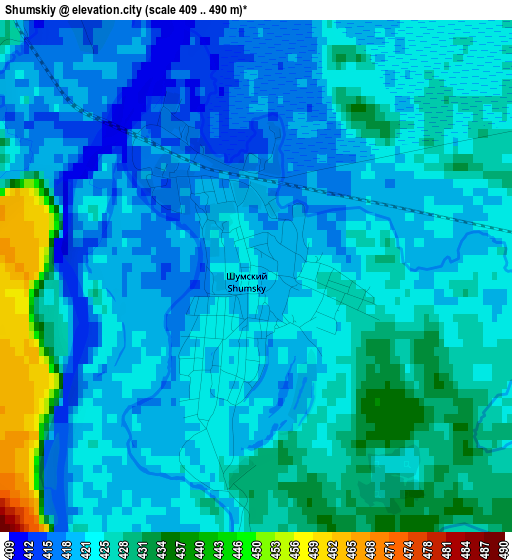 Shumskiy elevation map