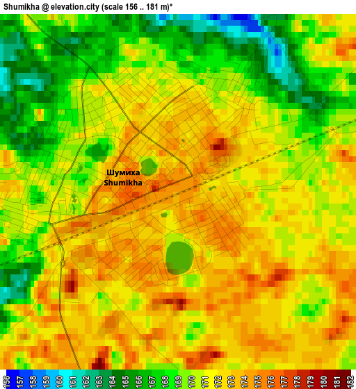 Shumikha elevation map