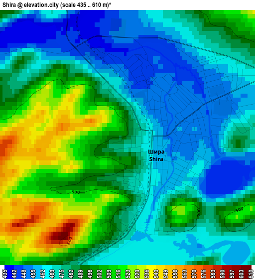 Shira elevation map