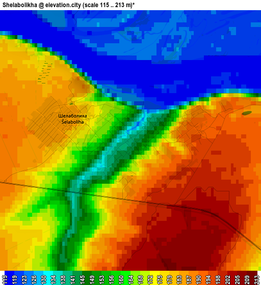 Shelabolikha elevation map