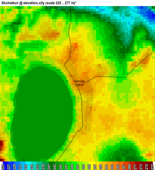 Shchelkun elevation map