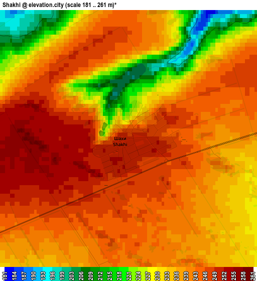 Shakhi elevation map