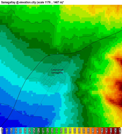 Samagaltay elevation map