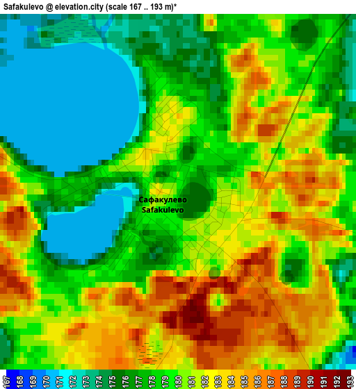 Safakulevo elevation map