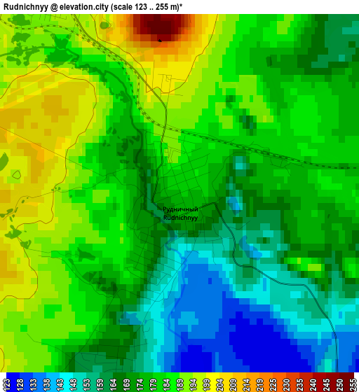 Rudnichnyy elevation map