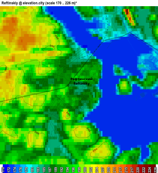 Reftinskiy elevation map