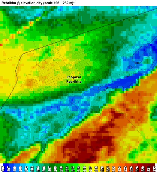 Rebrikha elevation map