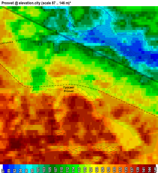 Prosvet elevation map