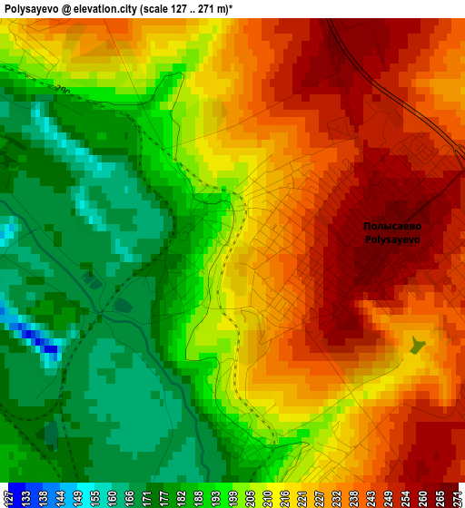 Polysayevo elevation map