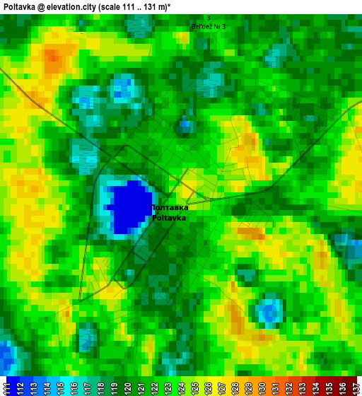 Poltavka elevation map