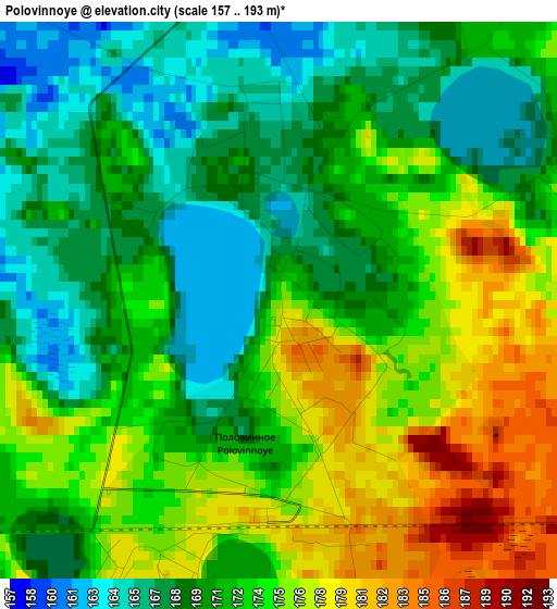 Polovinnoye elevation map