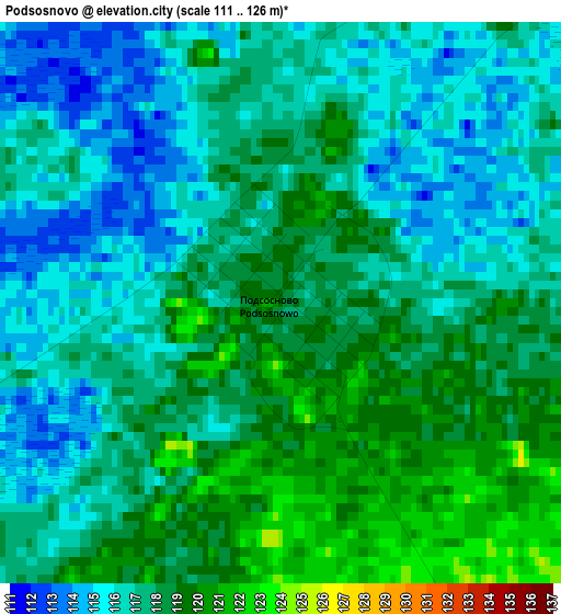 Podsosnovo elevation map