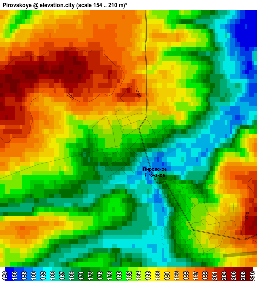 Pirovskoye elevation map