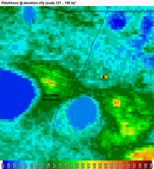 Petukhovo elevation map