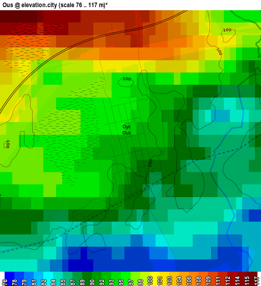 Ous elevation map