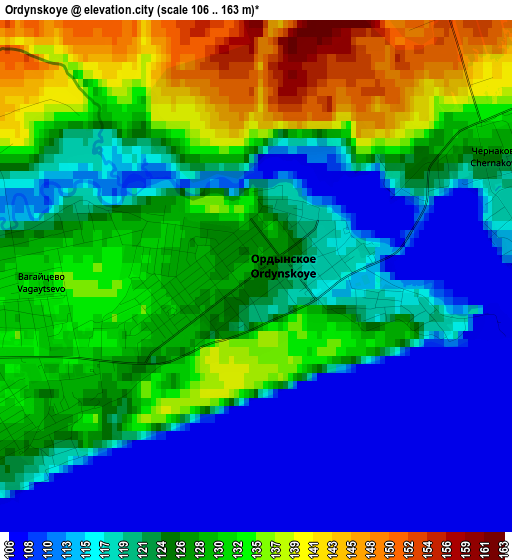 Ordynskoye elevation map