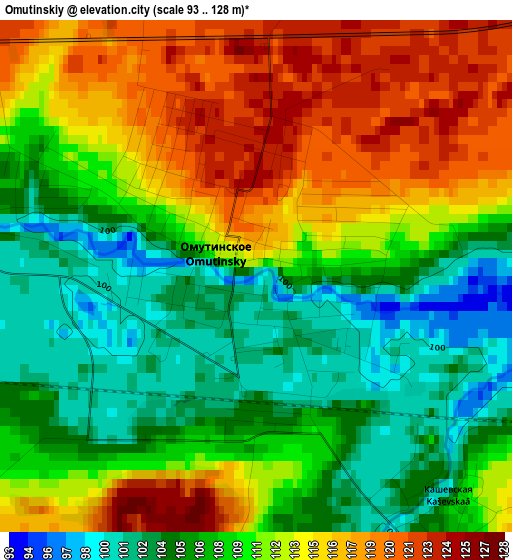 Omutinskiy elevation map