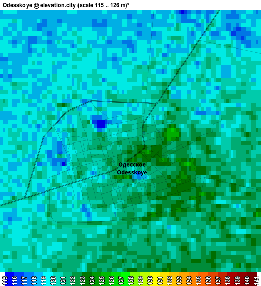 Odesskoye elevation map